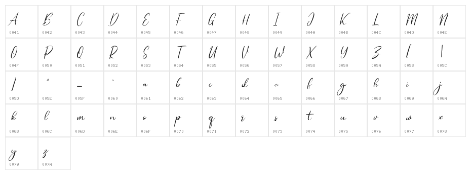 Elfashion Free Regular Character Map