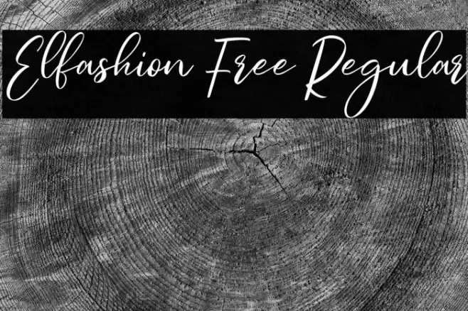 Elfashion Free Regular Font examples