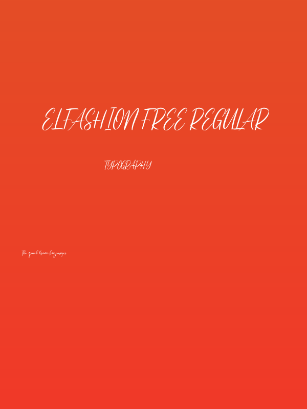 Elfashion Free Regular Poster