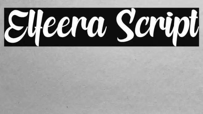 Elfeera Script Font examples