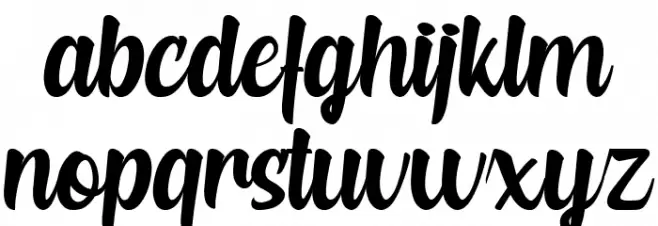 Elfeera Script Schriftart Kleinbuchstaben