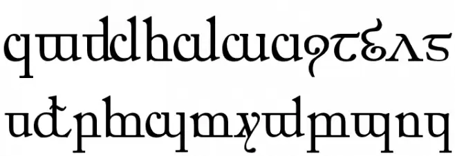 Elfic Caslin फ़ॉन्ट लोअरकेस