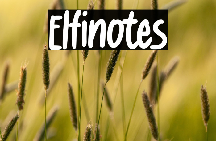 Elfinotes 字体 examples
