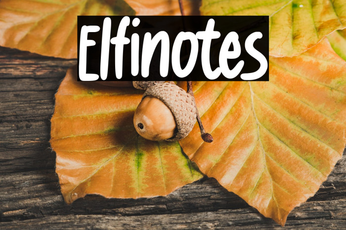 Elfinotes 字体 examples