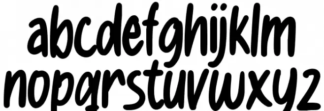 Elfinotes Font LOWERCASE