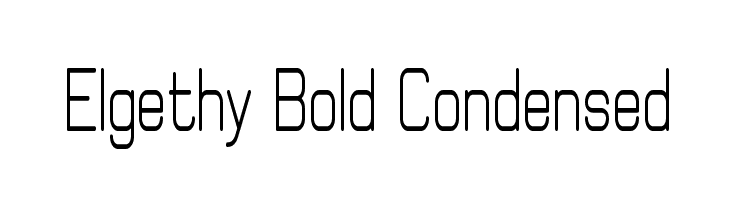 Elgethy Bold Condensed  नि: शुल्क फ़ॉन्ट्स डाउनलोड