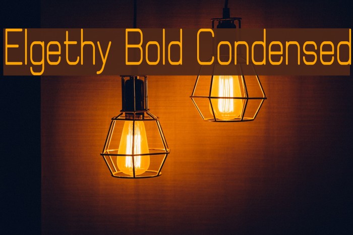 Elgethy Bold Condensed Font examples