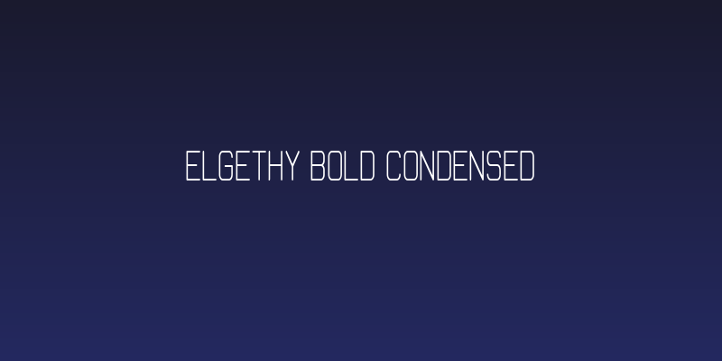 Elgethy Bold Condensed Social Header