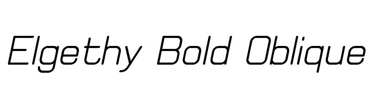 Elgethy Bold Oblique Font