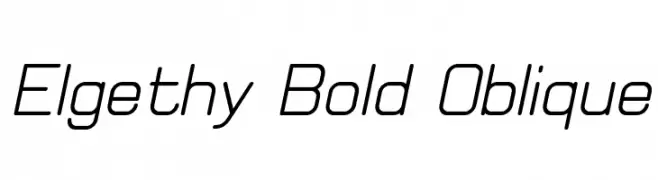 Elgethy Bold Oblique 