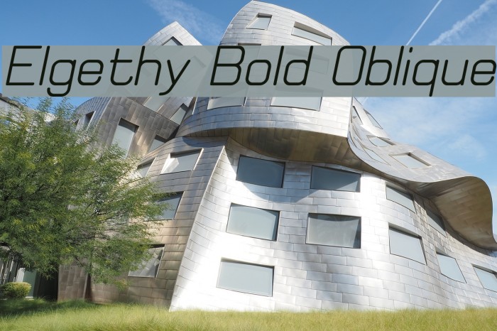 Elgethy Bold Oblique Font examples
