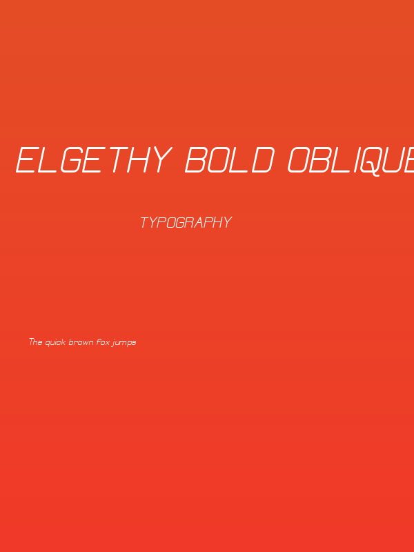 Elgethy Bold Oblique Poster