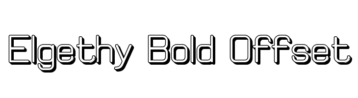 Elgethy Bold Offset Font