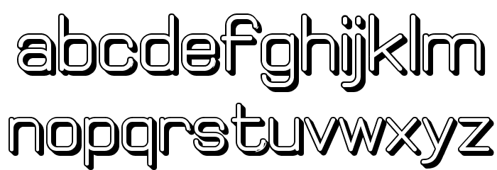 Elgethy Bold Offset Font LOWERCASE
