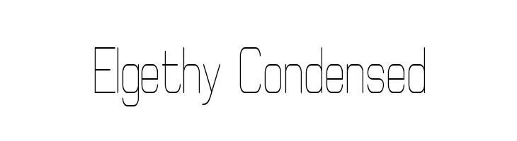 Elgethy Condensed Font