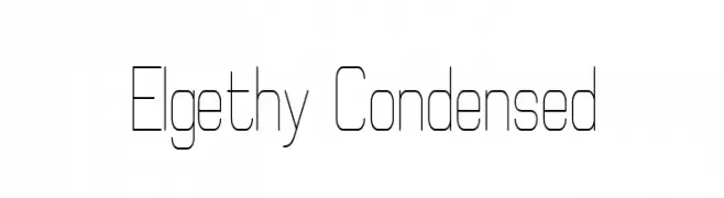 Elgethy Condensed  Fuentes Gratis Descargar
