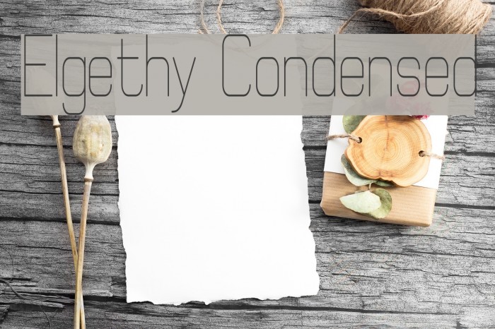 Elgethy Condensed Font examples