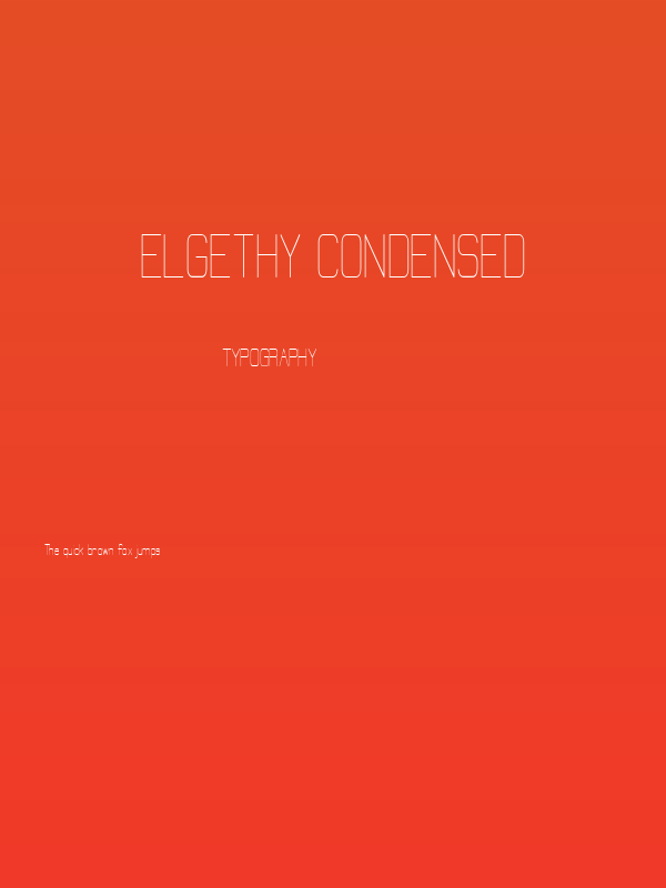 Elgethy Condensed Poster