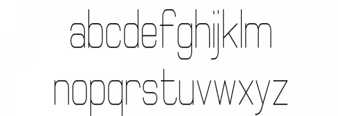 Elgethy Condensed Caratteri MINUSCOLO
