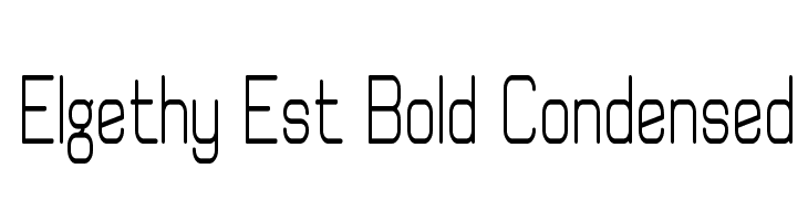 Elgethy Est Bold Condensed  لخطوط تنزيل