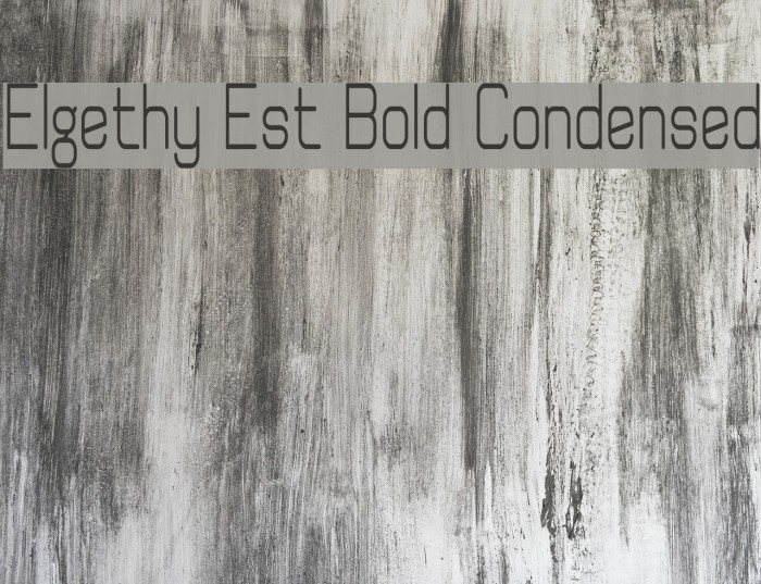 Elgethy Est Bold Condensed Font examples