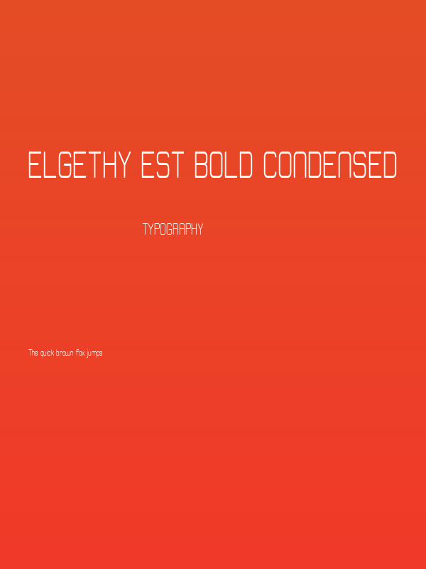 Elgethy Est Bold Condensed Poster