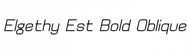 Elgethy Est Bold Oblique  Frei Schriftart Herunterladen
