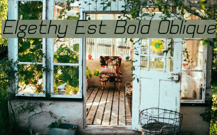 Elgethy Est Bold Oblique Font examples