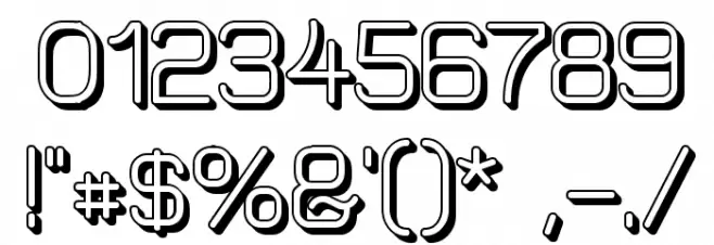 Elgethy Est Bold Offset Font OTHER CHARS