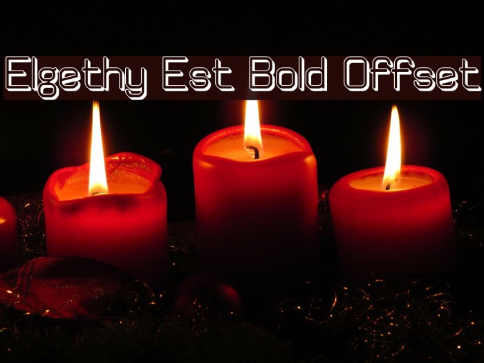 Elgethy Est Bold Offset Font examples