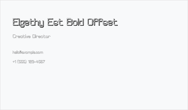 Elgethy Est Bold Offset Business Card