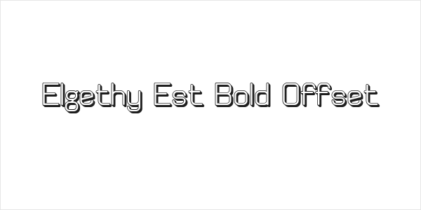 Elgethy Est Bold Offset Logo