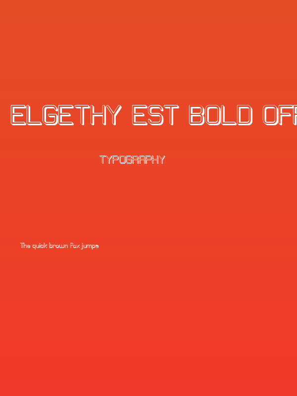 Elgethy Est Bold Offset Poster