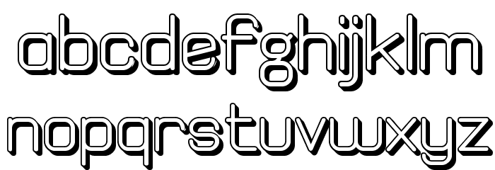 Elgethy Est Bold Offset Font LOWERCASE