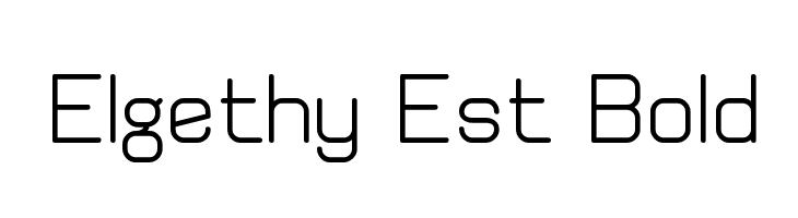 Elgethy Est Bold  フリーフォントのダウンロード