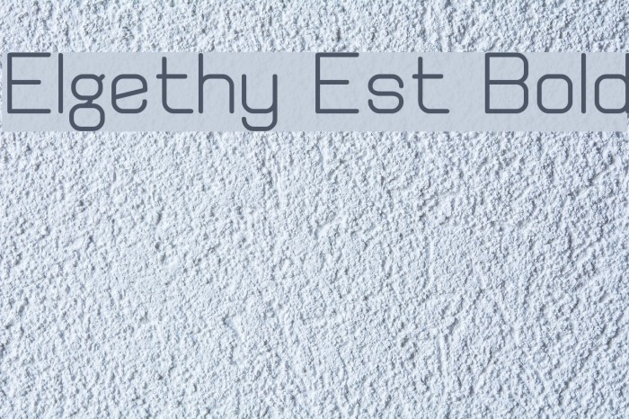 Elgethy Est Bold Font examples