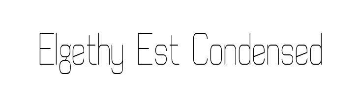 Elgethy Est Condensed Font