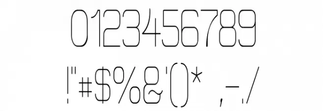 Elgethy Est Condensed Font OTHER CHARS