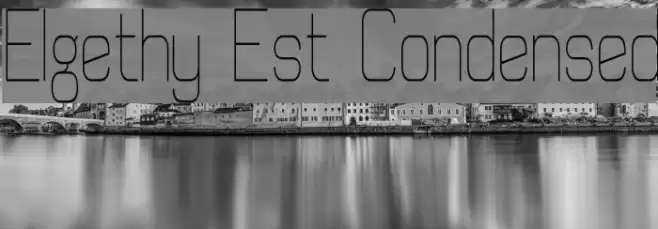 Elgethy Est Condensed Font examples