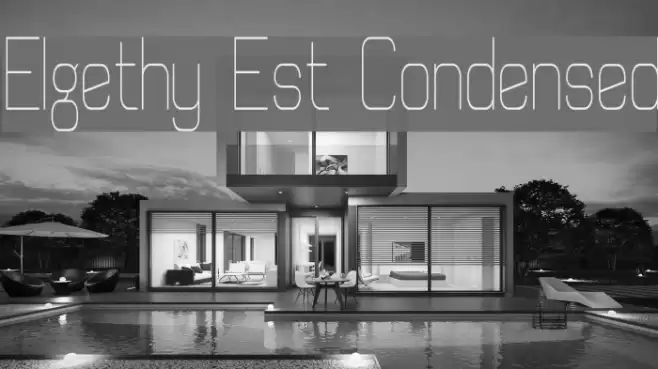 Elgethy Est Condensed Font examples