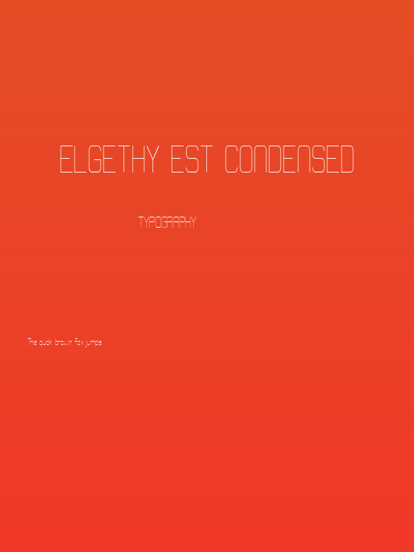 Elgethy Est Condensed Poster