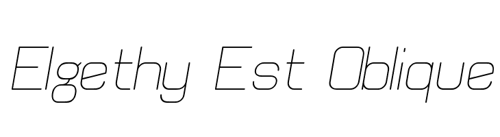 Elgethy Est Oblique  नि: शुल्क फ़ॉन्ट्स डाउनलोड