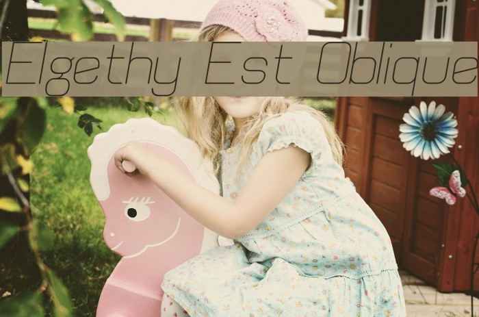 Elgethy Est Oblique Font examples