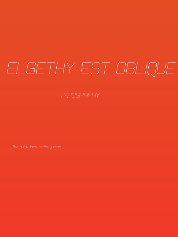 Elgethy Est Oblique Poster