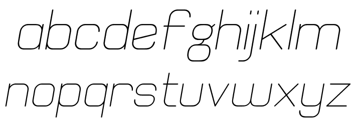 Elgethy Est Oblique Font LOWERCASE