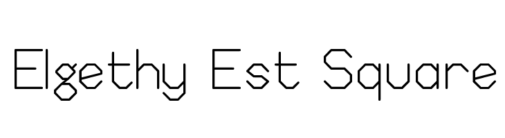 Elgethy Est Square Font