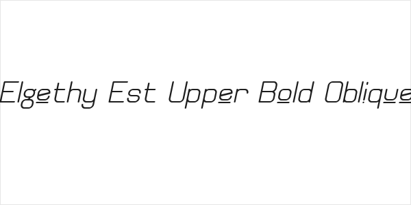 Elgethy Est Upper Bold Oblique Logo