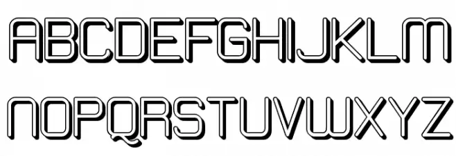 Elgethy Est Upper Bold Offset 字体 大写