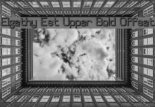 Elgethy Est Upper Bold Offset Font examples