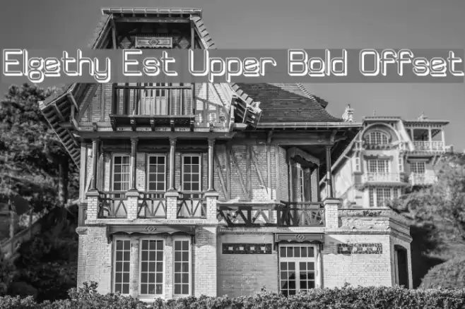 Elgethy Est Upper Bold Offset Font examples